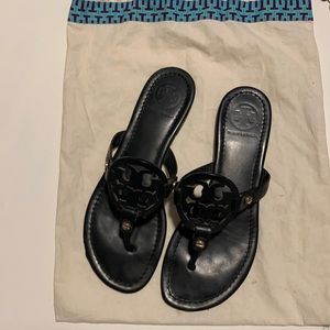Tory Burch Black Miller Sandals Size 8.5